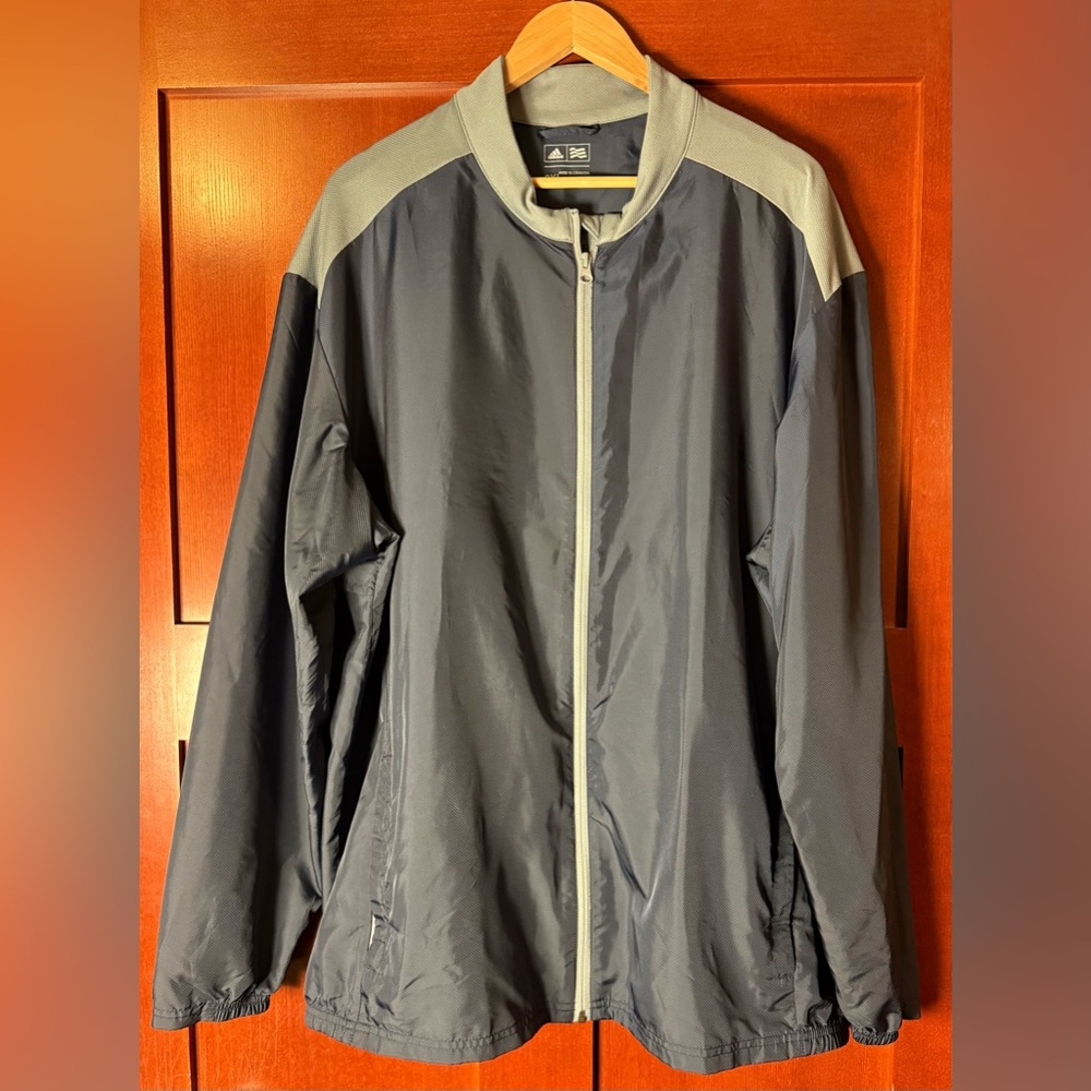 Adidas Men’s Navy & Gray Zip Up Windbreaker 2XL